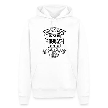 Made in 1962 Vintage Limited Edition 60 Jahre - Männer Premium Bio Hoodie - Weiß - Vorne - Nico (187cm)