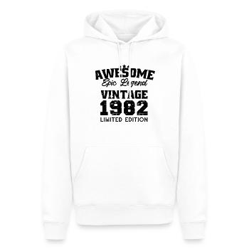 Vintage 1982 funny Birthday Quotes 40 Years 1982 - Men’s Premium Organic Hoodie - white - Front - Nico (187cm)