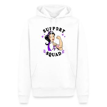 Frühgeburtsbewusstes Lila Schleife - Männer Premium Bio Hoodie - Weiß - Vorne - Nico (187cm)