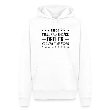 Dreher Fun Spruch Drehmaschinen Dreher Geschenk - Männer Premium Bio Hoodie - Weiß - Vorne - Nico (187cm)