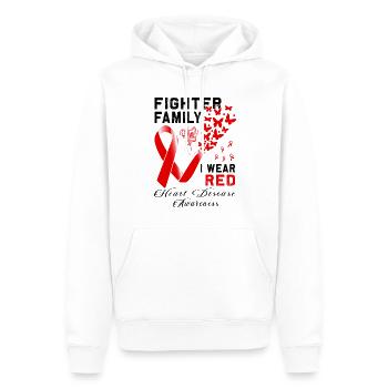 Kämpferfamilie Rote Band Herzkrankheit - Männer Premium Bio Hoodie - Weiß - Vorne - Nico (187cm)