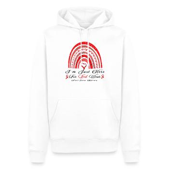 Maladie cardiaque du ruban rouge arc-en-ciel - Sweat à capuche Premium bio Homme - blanc - Devant - Nico (187cm)