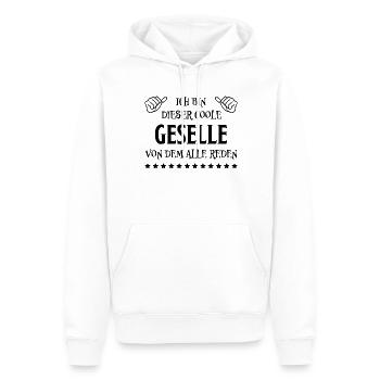 Geselle Lustiger Spruch Gesellenprüfung Geschenk - Männer Premium Bio Hoodie - Weiß - Vorne - Nico (187cm)