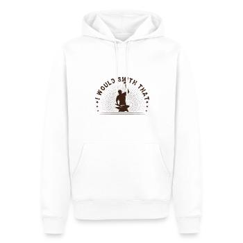 Metalsmith I Would Smith That Funny Blacksmith - Sweat à capuche Premium bio Homme - blanc - Devant - Nico (187cm)