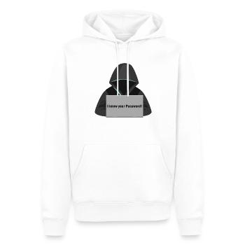 drôle de hacker sur l’ordinateur je connais ton Passwod - Sweat à capuche Premium bio Homme - blanc - Devant - Nico (187cm)