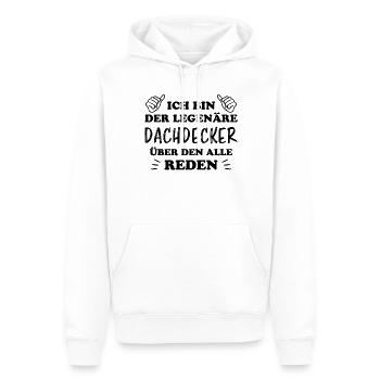Dachdecker Handwerker Spruch Dachdecker Geschenk - Männer Premium Bio Hoodie - Weiß - Vorne - Nico (187cm)