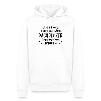 Dachdecker Handwerker Spruch Dachdecker Geschenk - Männer Premium Bio Hoodie - Weiß - Vorne - Nico (187cm)