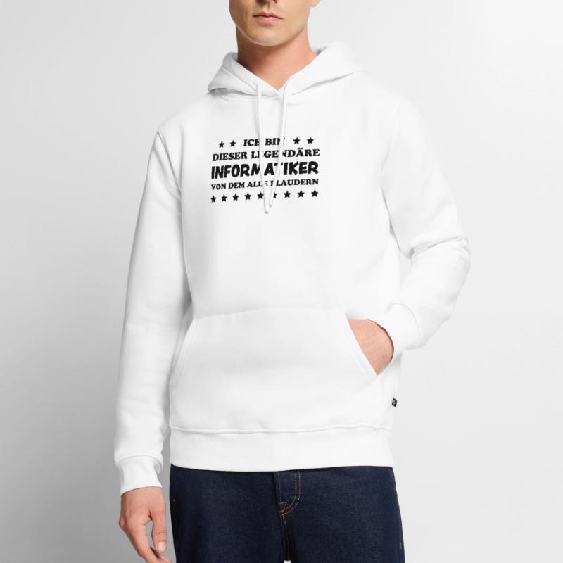 Informatiker Lustig Spruch Programmierer Geschenk Männer Premium Bio Hoodie