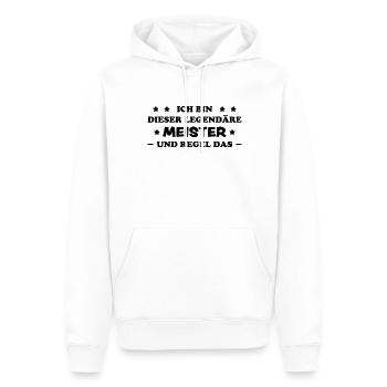 Meister Prüfung Lustiger Spruch Meister Geschenk - Männer Premium Bio Hoodie - Weiß - Vorne - Nico (187cm)