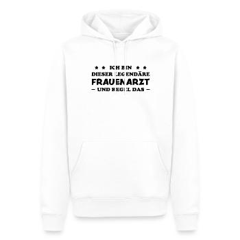 Frauenarzt Spruch Gynäkologe Frauenarzt Geschenk - Männer Premium Bio Hoodie - Weiß - Vorne - Nico (187cm)
