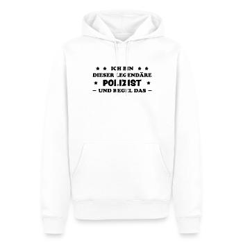 Polizist Lustiger Spruch Polizei Polizist Geschenk - Männer Premium Bio Hoodie - Weiß - Vorne - Nico (187cm)