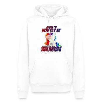 Don't Touch it sonst Klatscht it - Regenbogen - Männer Premium Bio Hoodie - Weiß - Vorne - Nico (187cm)