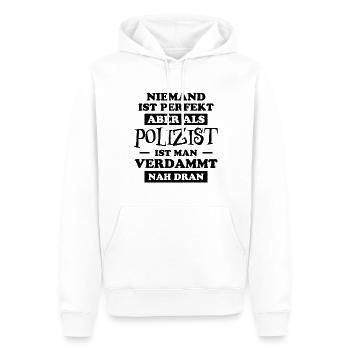 Polizist Lustiger Spruch Polizei Polizist Geschenk - Männer Premium Bio Hoodie - Weiß - Vorne - Nico (187cm)