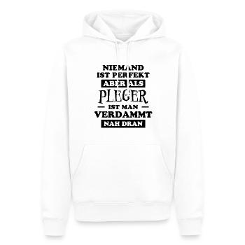 Pfleger Spruch Altenpfleger Witz Pfleger Geschenk - Männer Premium Bio Hoodie - Weiß - Vorne - Nico (187cm)