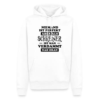 Schreiner Witz Spruch Tischler Schreiner Geschenk - Männer Premium Bio Hoodie - Weiß - Vorne - Nico (187cm)