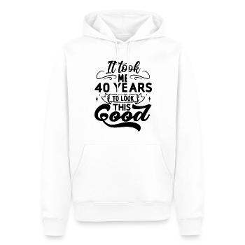 it took me 40 years to look this good Birthday 40 - Männer Premium Bio Hoodie - Weiß - Vorne - Nico (187cm)