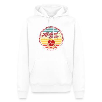 Assistant médical - Codeur médical - Sweat à capuche Premium bio Homme - blanc - Devant - Nico (187cm)