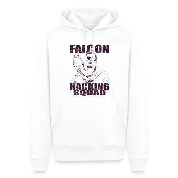 Fauconnier pèlerin Faucon Falcon Vintage Fauconnerie - Sweat à capuche Premium bio Homme - blanc - Devant - Nico (187cm)