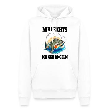 Lustige Angler Sprüche Mir reichts ich gehe Angeln - Männer Premium Bio Hoodie - Weiß - Vorne - Nico (187cm)