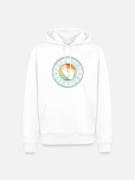Father-to-be - Dad 2024 loading - Men’s Premium Organic Hoodie - white
