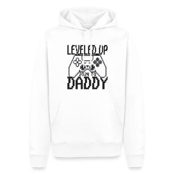 Grossesse 2024 - Futur père - Papa - Sweat à capuche Premium bio Homme - blanc - Devant - Nico (187cm)