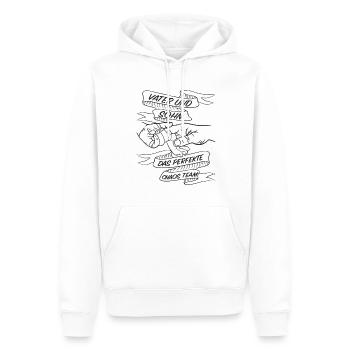 Père et fils l’équipe de chaos parfaite - - Sweat à capuche Premium bio Homme - blanc - Devant - Nico (187cm)