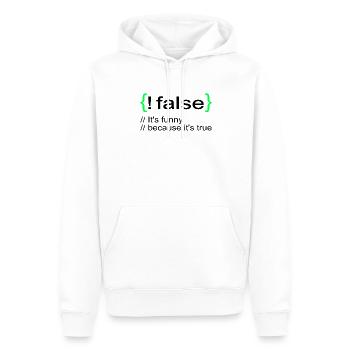 Drôle Lol Nerd Informaticien - Sweat à capuche Premium bio Homme - blanc - Devant - Nico (187cm)