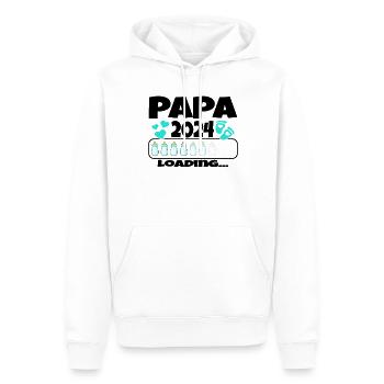 Father-to-be - Dad 2024 loading - Men’s Premium Organic Hoodie - white - Front - Nico (187cm)