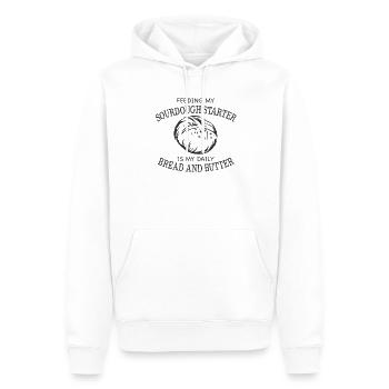 Entrée au levain Pain au levain Ventilateurs de cuisson - Sweat à capuche Premium bio Homme - blanc - Devant - Nico (187cm)