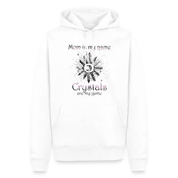 Funny Gemstone Chakra Healer Spiritual - Men’s Premium Organic Hoodie - white - Front - Nico (187cm)