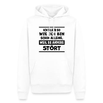Lustiger Spruch Frech Arrogant Sprüche Geschenk - Männer Premium Bio Hoodie - Weiß - Vorne - Nico (187cm)
