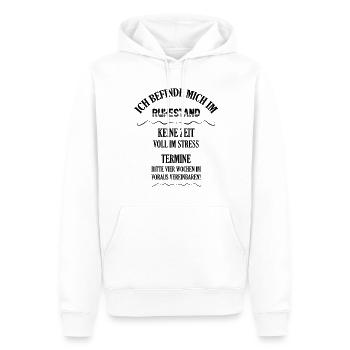 Ich befinde mich im Ruhestand lustige Rentner - Männer Premium Bio Hoodie - Weiß - Vorne - Nico (187cm)