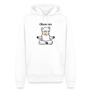 Ohmmm eine süße Yoga Lama Alpaka Llama - Männer Premium Bio Hoodie - Weiß - Vorne - Nico (187cm)