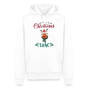 Frohe Weihnachten ein Elch Rentier Christmas time - Männer Premium Bio Hoodie - Weiß - Vorne - Nico (187cm)