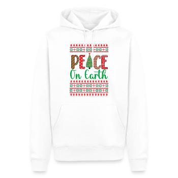 Peace in the World on Planet on Earth Peace - Männer Premium Bio Hoodie - Weiß - Vorne - Nico (187cm)