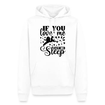 If you love me let me sleep funny sleeping Sloth - Männer Premium Bio Hoodie - Weiß - Vorne - Nico (187cm)