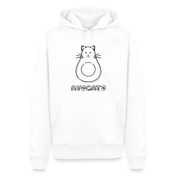 Eine lustige Avocato Katze Avocado Katzen - Männer Premium Bio Hoodie - Weiß - Vorne - Nico (187cm)