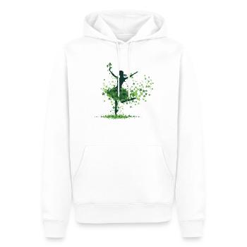 Irischer Tanz Feis Kleeblatt Festival - Männer Premium Bio Hoodie - Weiß - Vorne - Nico (187cm)