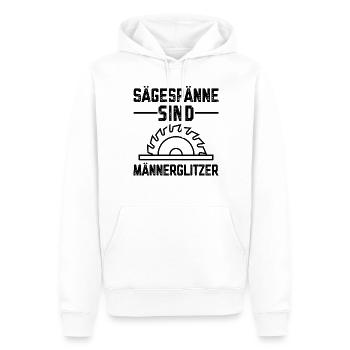 Sägespäne sind Männers Glitzer Tischler Sprüche - Männer Premium Bio Hoodie - Weiß - Vorne - Nico (187cm)