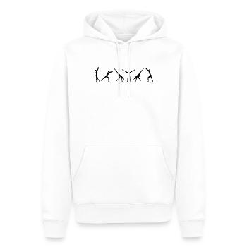 Gymnaste cool en roue de charrette - Sweat à capuche Premium bio Homme - blanc - Devant - Nico (187cm)
