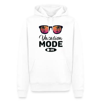 Mode vacances avec lunettes de soleil Urlaub Modus Brille - Sweat à capuche Premium bio Homme - blanc - Devant - Nico (187cm)