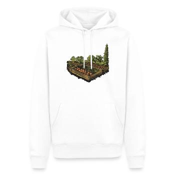 Permakultur Lebensmittel Compost - Männer Premium Bio Hoodie - Weiß - Vorne - Nico (187cm)