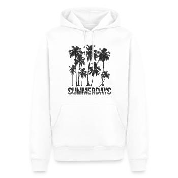 Summerdays with Palm Trees Summertime Sea Beach - Männer Premium Bio Hoodie - Weiß - Vorne - Nico (187cm)