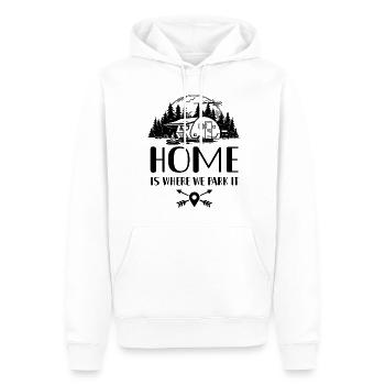 Home is where we park it Camping Camper - Männer Premium Bio Hoodie - Weiß - Vorne - Nico (187cm)