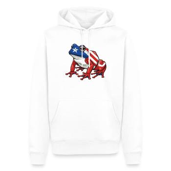 Coqui Frosch Symbol Taino Boricua Puerto - Männer Premium Bio Hoodie - Weiß - Vorne - Nico (187cm)