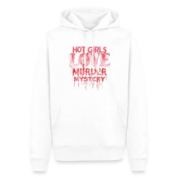 Murder Mystery Dinner joue la victime - Sweat à capuche Premium bio Homme - blanc - Devant - Nico (187cm)