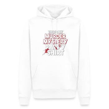 Murder Mystery Dinner joue la victime - Sweat à capuche Premium bio Homme - blanc - Devant - Nico (187cm)