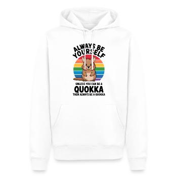 Quokka Disant Australie Drôle Quokka Cadeau - Sweat à capuche Premium bio Homme - blanc - Devant - Nico (187cm)