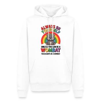 Wombat Spruch Australien Lustiges Wombats Geschenk - Männer Premium Bio Hoodie - Weiß - Vorne - Nico (187cm)
