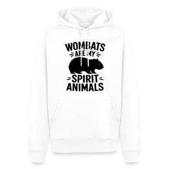 Wombat Disant Australie Drôle Wombats Cadeau - Sweat à capuche Premium bio Homme - blanc - Devant - Nico (187cm)
